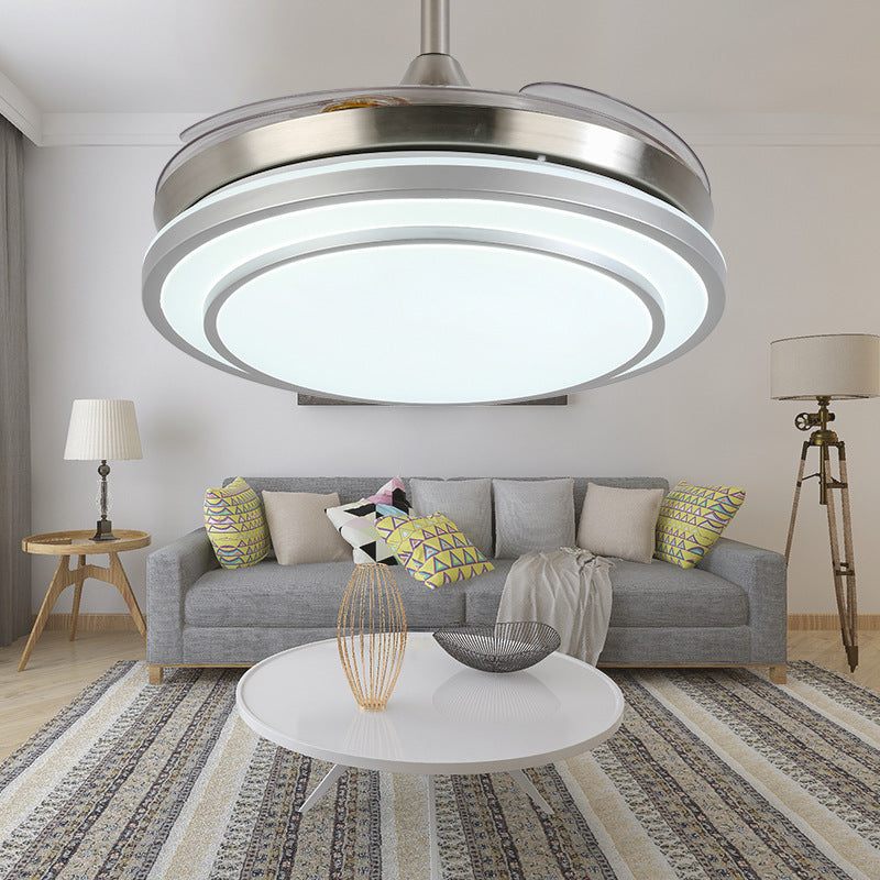 Full-Spektrum Augenschutz LED-Deckenventilator-Kronleuchter — 36–48 Zoll, unsichtbare Flügel, WLAN, Sprachsteuerung
