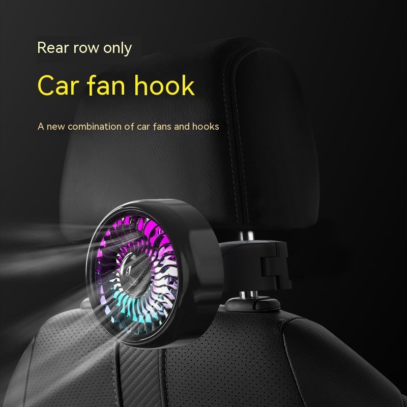 Car USB Hook Fan — Plug & Play, 12W
