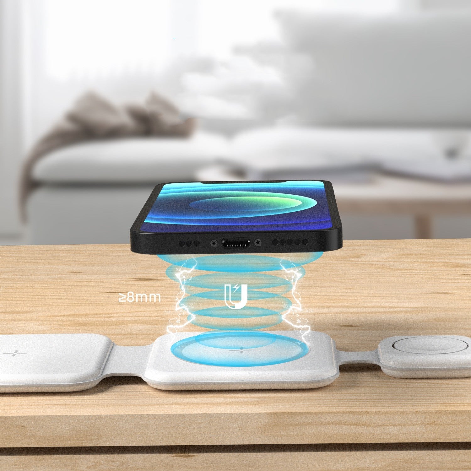 3-in-1 Magnetic Charger — Foldable, Multi-Device