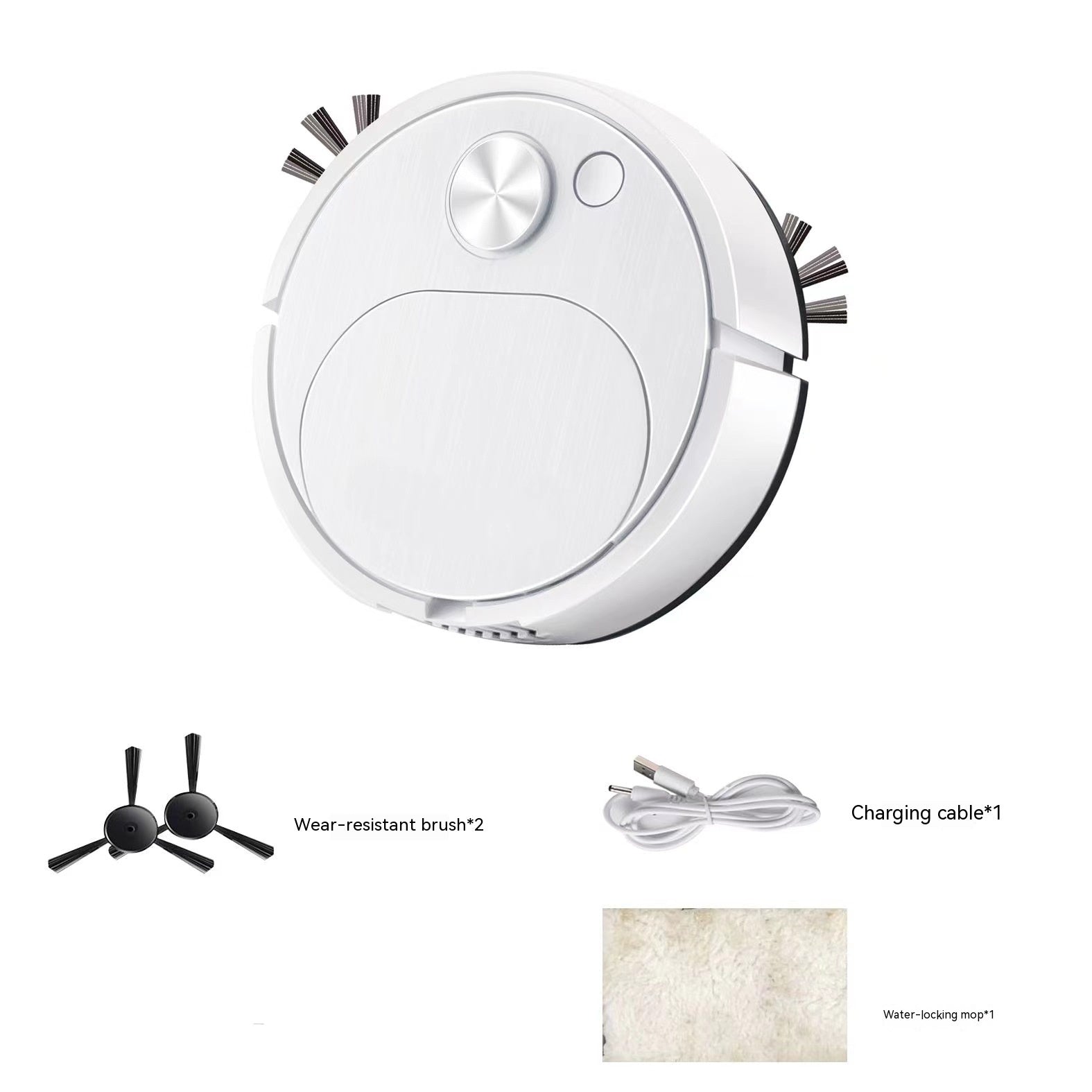 Mini aspirateur robot – Rechargeable par USB, serpillière et brosse, 90–120 m²