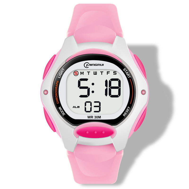 Montre Électronique Fille Sport Étanche Lumineuse Alarme Examen