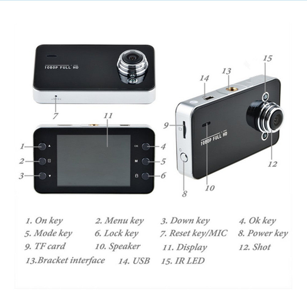 Mini Dash Cam — 120°, Loop Recording