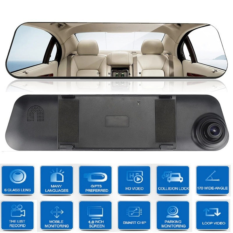 Mirror Dash Cam — 12MP, 140° Wide Angle