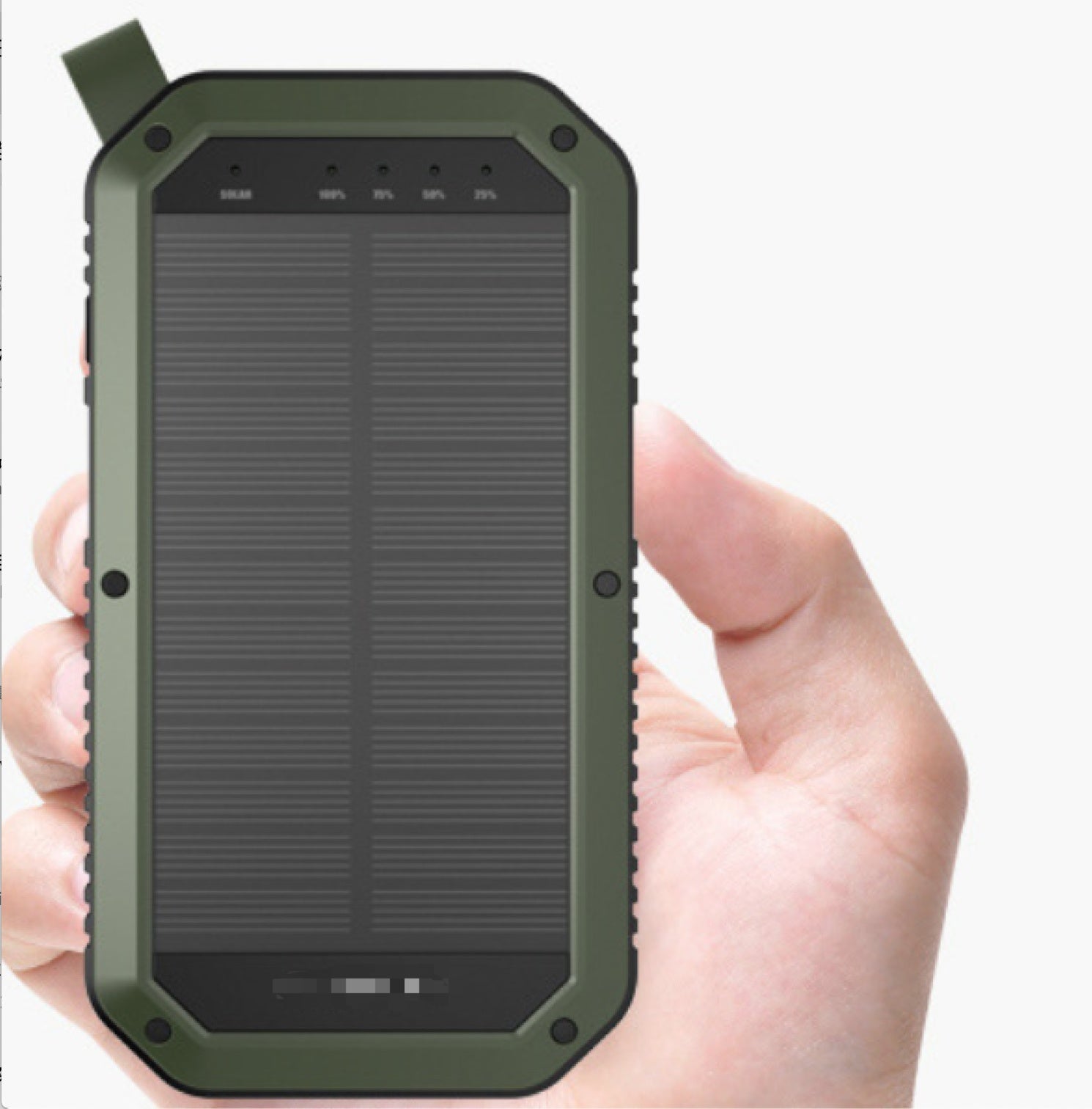 Kabellose Solar-Powerbank mit Taschenlampe – Multi-USB-Ausgang, Telefonzubehör