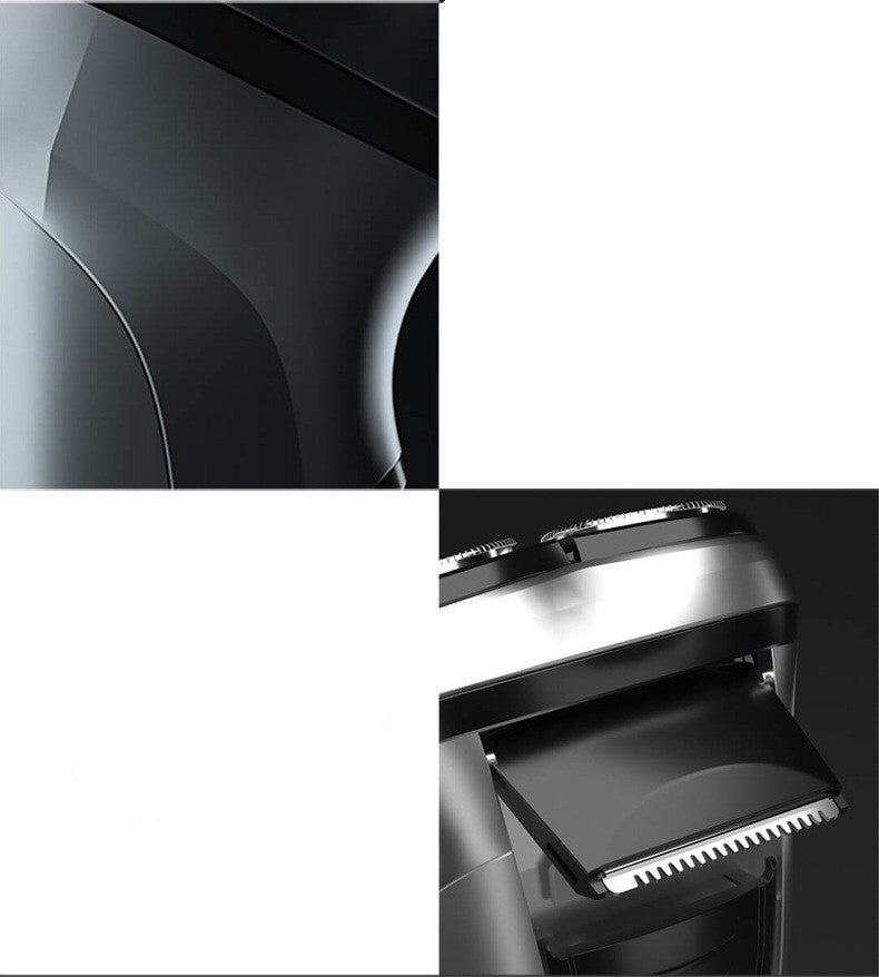 3-Head Electric Shaver — USB Rechargeable, Washable