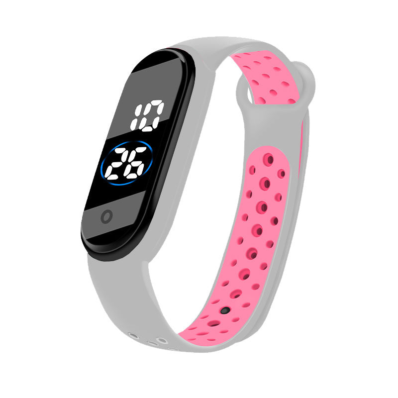 Montre de sport bicolore étanche pour étudiant