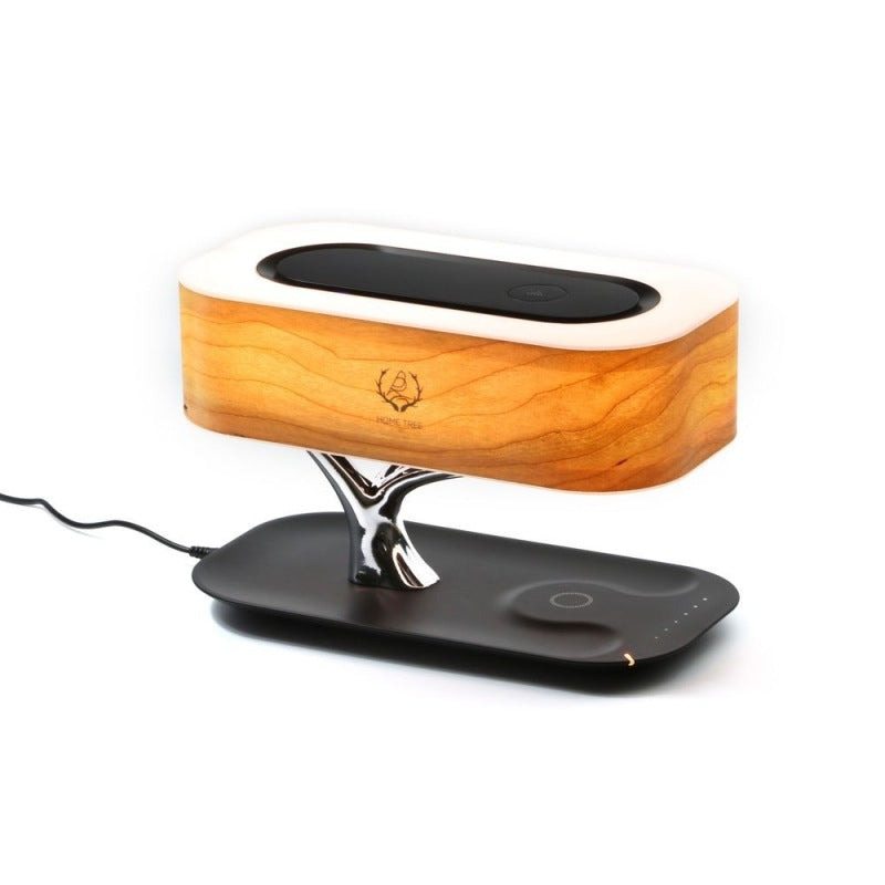 Kreative Baumlampe mit Bluetooth-Lautsprecher, Nachttischlampe, dimmbar, kabelloses Laden für Telefone, Schreibtischlampe