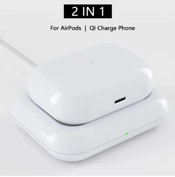Chargeur sans fil à induction pour AirPods et iPhone – Disque de charge Qi compact, 63mm