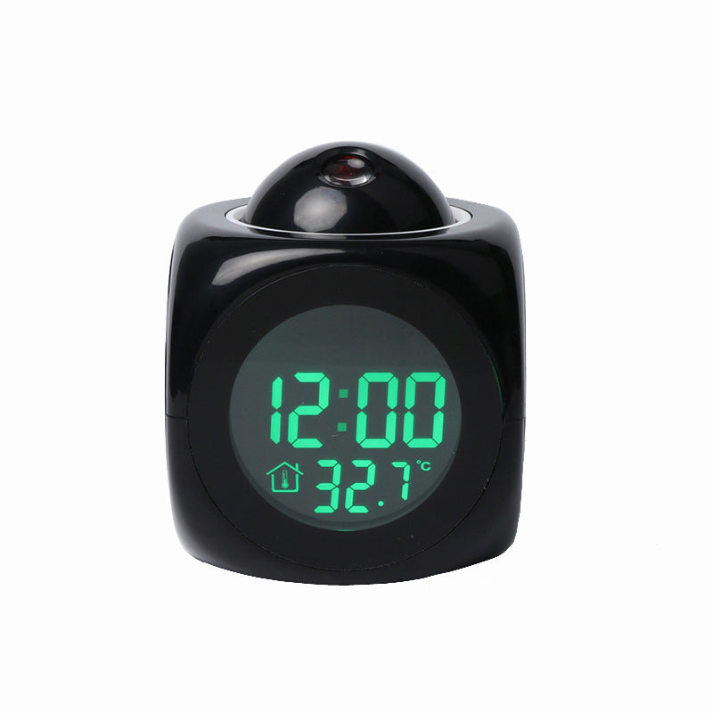 Projection Alarm Clock — Voice Report, LED Display