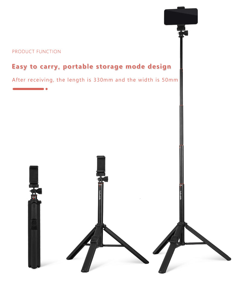 Selfie Tripod Stand — Bluetooth, 360° Rotation