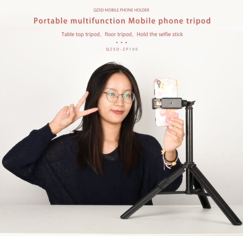 Selfie Tripod Stand — Bluetooth, 360° Rotation