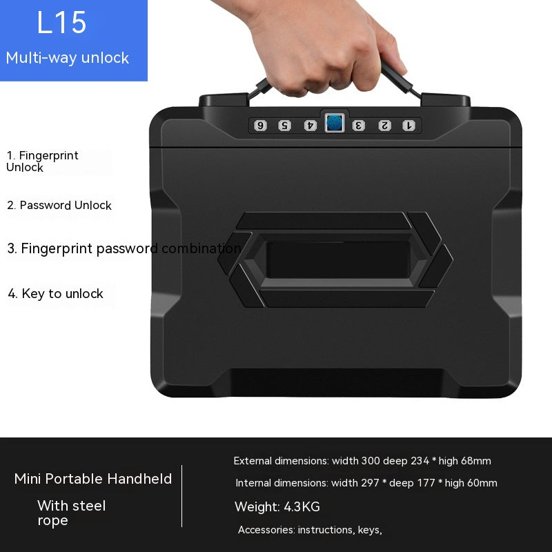 Mini coffre-fort portable à code – Rangement de sécurité compact pour espèces, cartes et objets de valeur