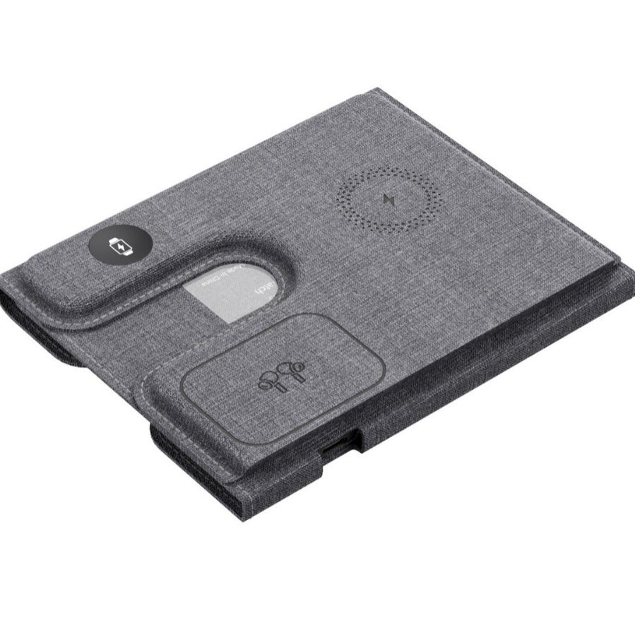 15W Wireless Charger — Foldable, Leather Stand