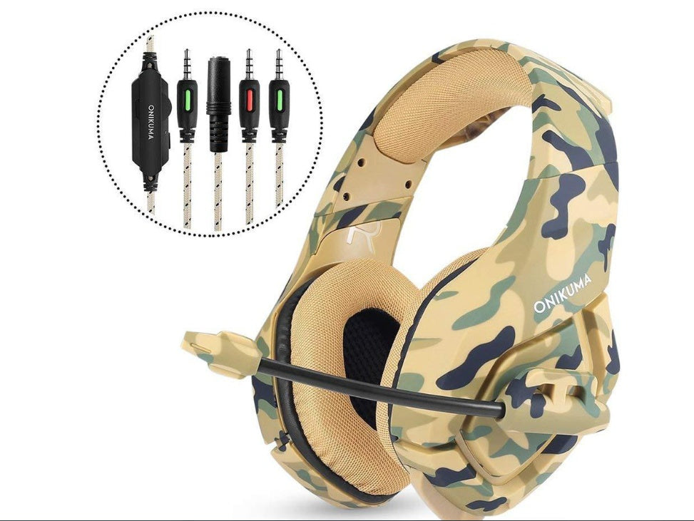 Camouflage Gaming Headset — 40mm Driver, PS4