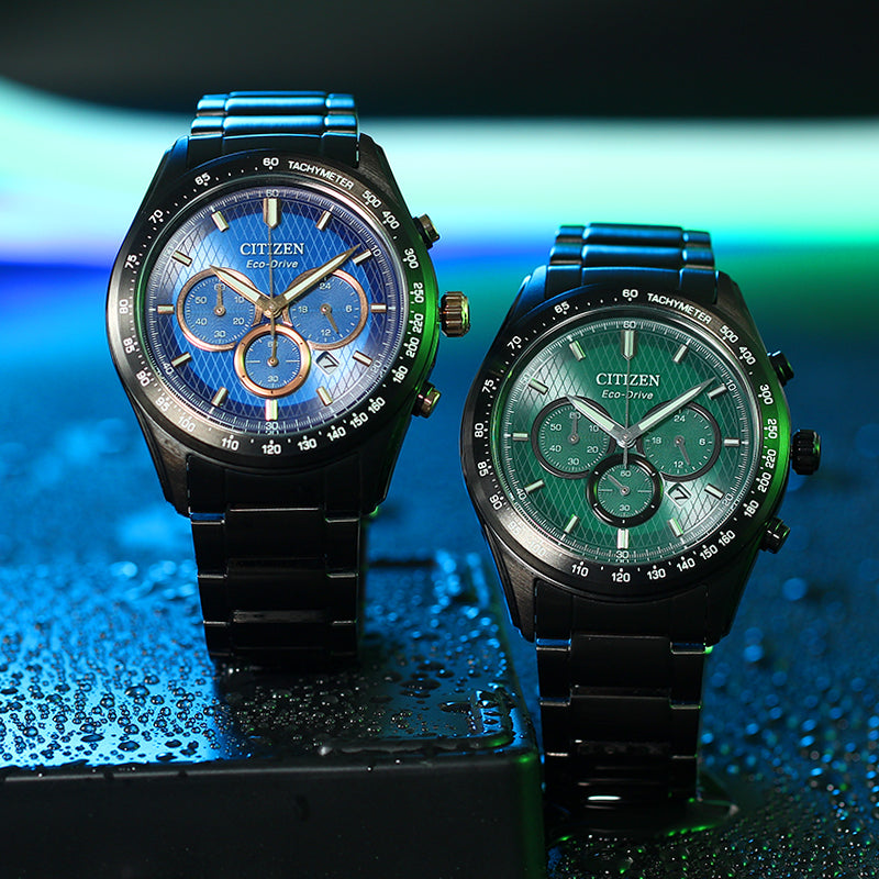 Montre Homme Eco-Drive — Quartz Solaire, Acier Inoxydable, Cadran Rond Sport