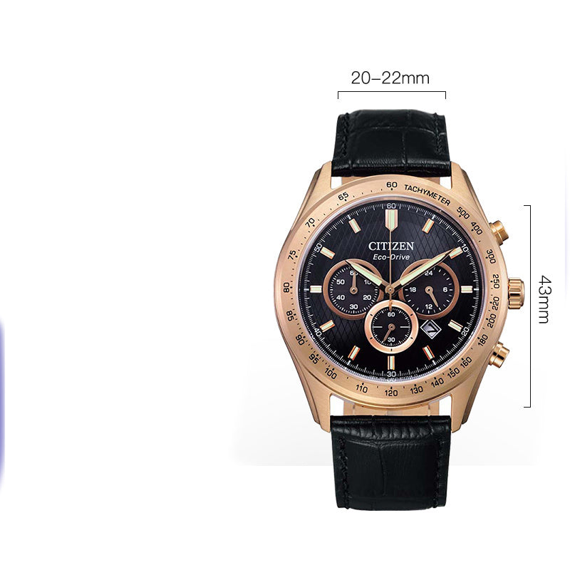 Montre Homme Eco-Drive — Quartz Solaire, Acier Inoxydable, Cadran Rond Sport