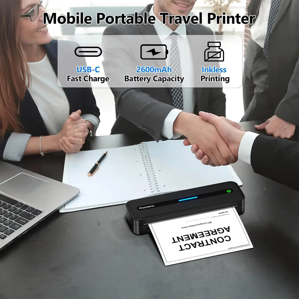 M835 Tragbarer A4 Thermodrucker – Bluetooth, USB-C, Tintenlos
