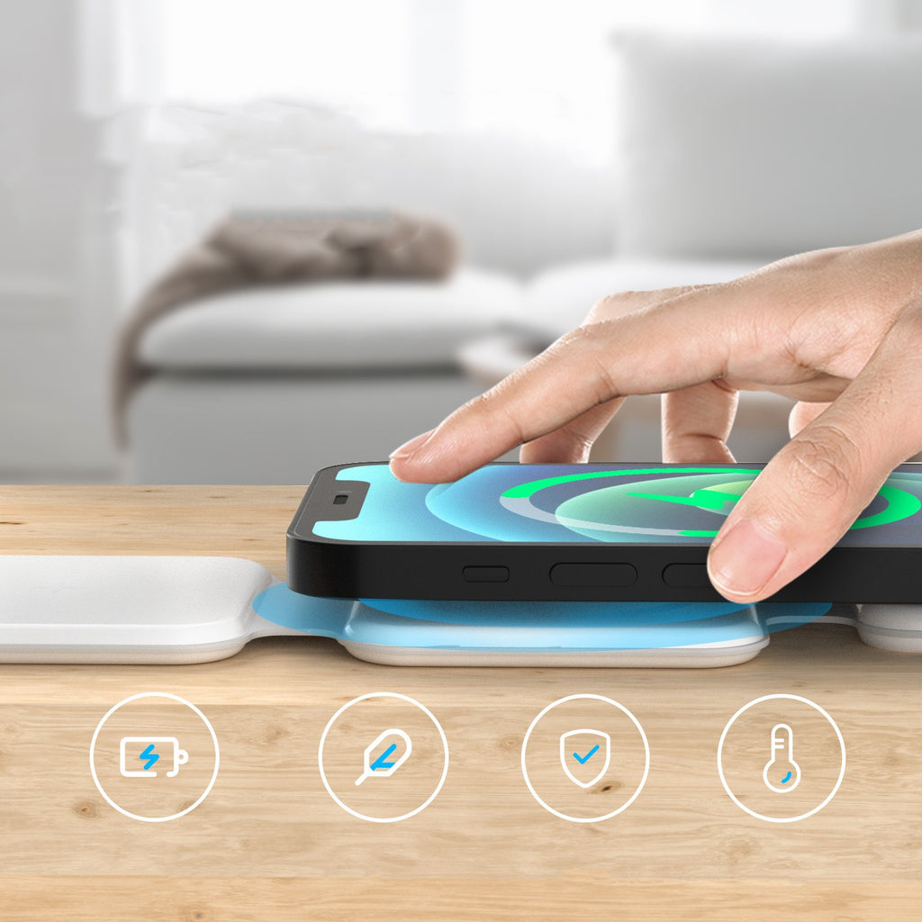 3-in-1 Magnetic Charger — Foldable, Multi-Device