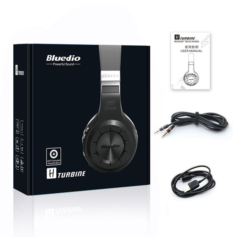 Casque audio sans fil HiFi Stéréo Subwoofer – Haut-parleur 57mm, Bluetooth, 118dB, Noir et Blanc
