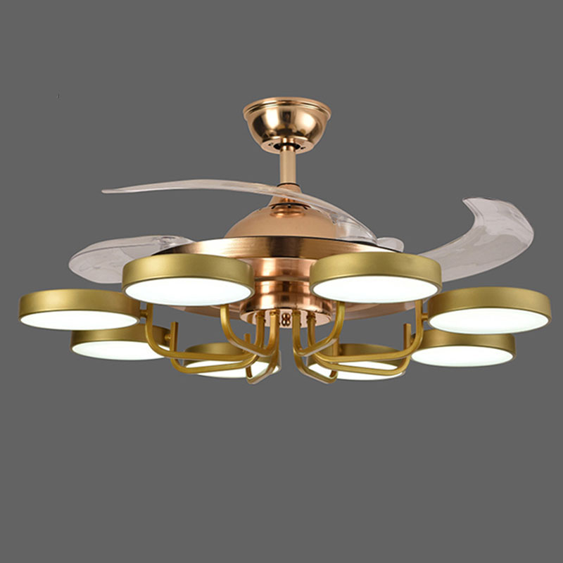 Moderner nordischer Deckenventilator mit LED-Licht – 72W, 42 Zoll, 8 Flügel, Fernbedienung, 3-Farben-Dimmung