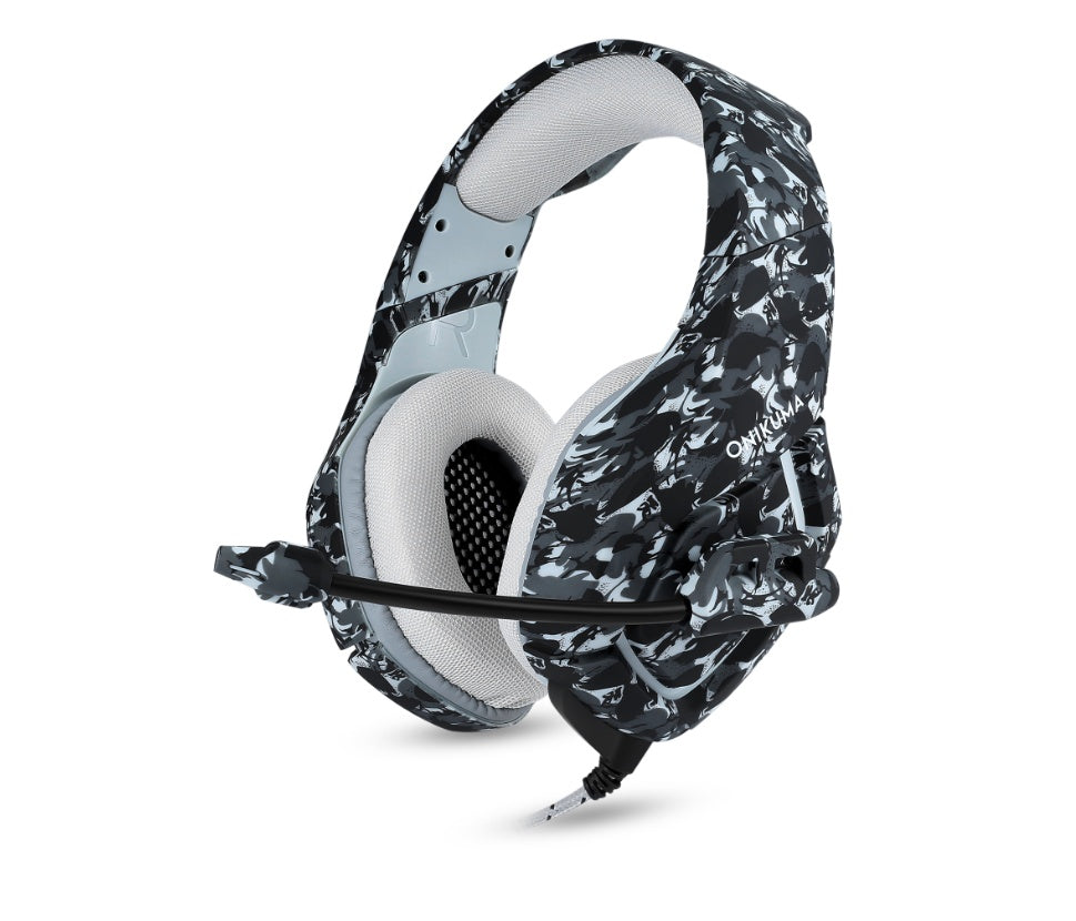 Casque gaming camouflage Destruction – 3,5 mm, haut-parleur 40 mm, câble tressé 2,2 m, PS4 et mobile
