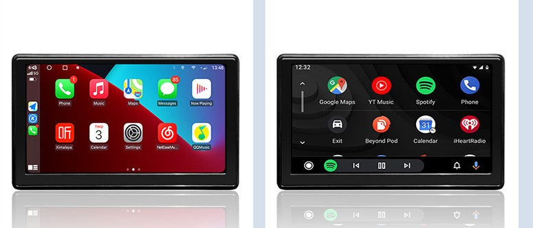 7" Tragbarer IPS CarPlay & Android Auto Bildschirm – GPS, Kabellos