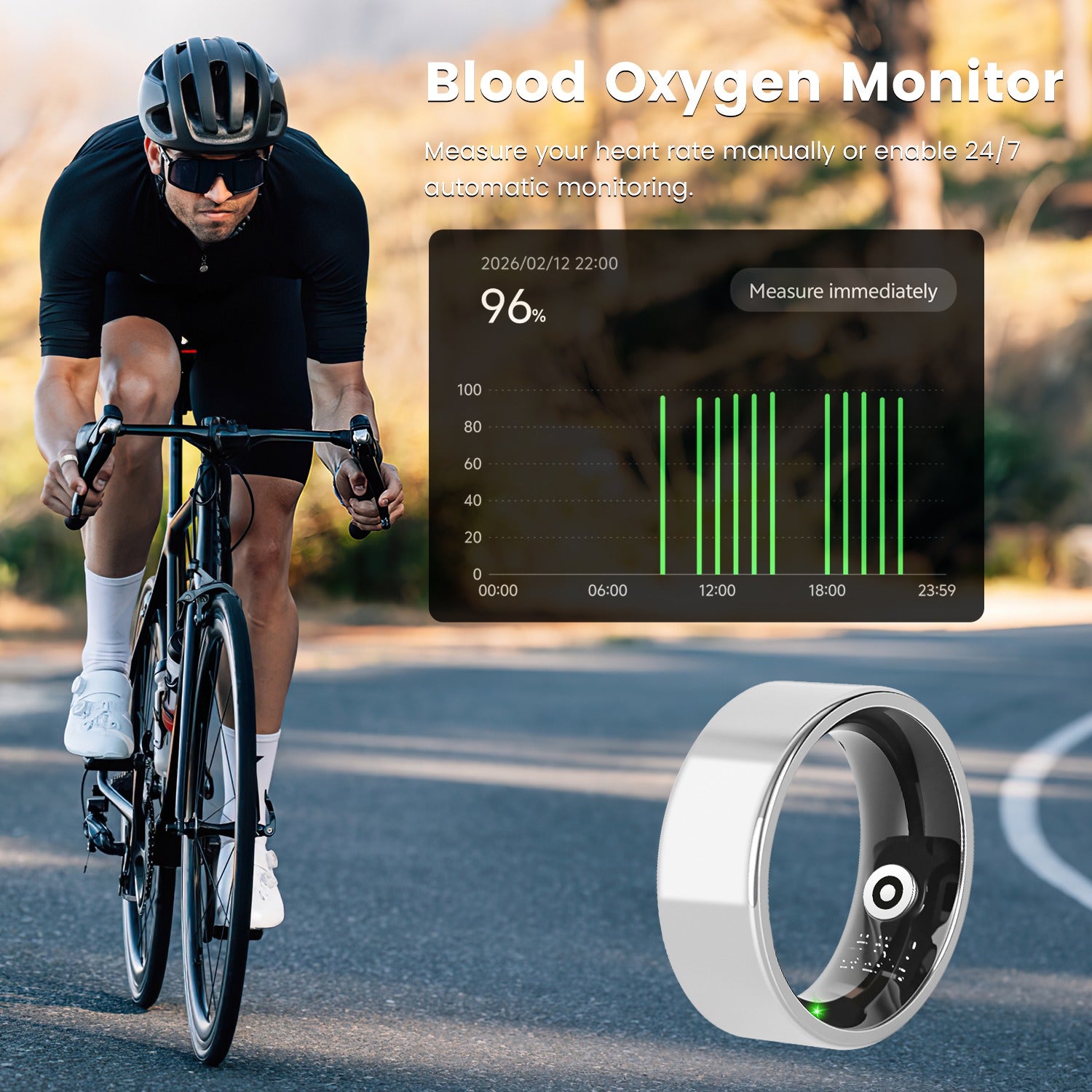 Smart Ring — Heart Rate, Blood Oxygen, Sleep