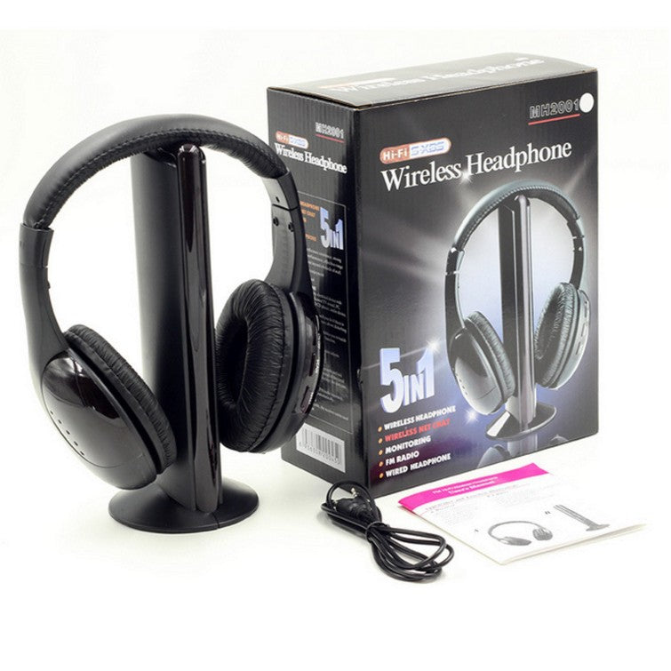 Bluetooth TV Headphones — PU Leather, 105dB