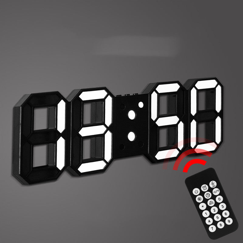 Horloge murale LED 3D – Télécommande, à fixer au mur ou à poser, 6" et 12"