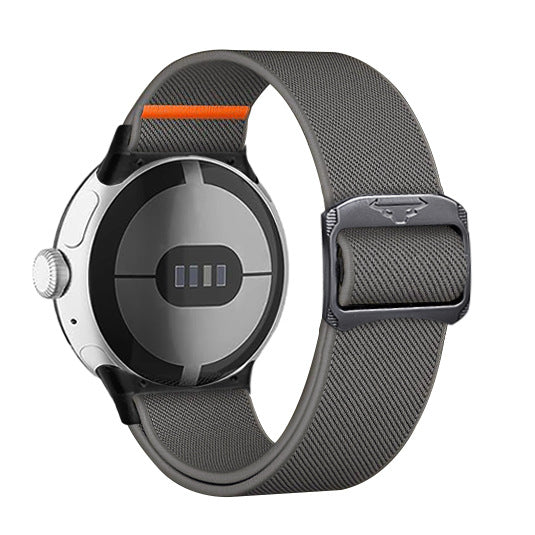 Bracelet de montre en nylon, extensible, tressé, avec boucle à tête de bétail