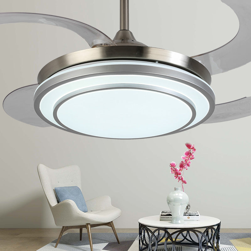 Full-Spektrum Augenschutz LED-Deckenventilator-Kronleuchter — 36–48 Zoll, unsichtbare Flügel, WLAN, Sprachsteuerung