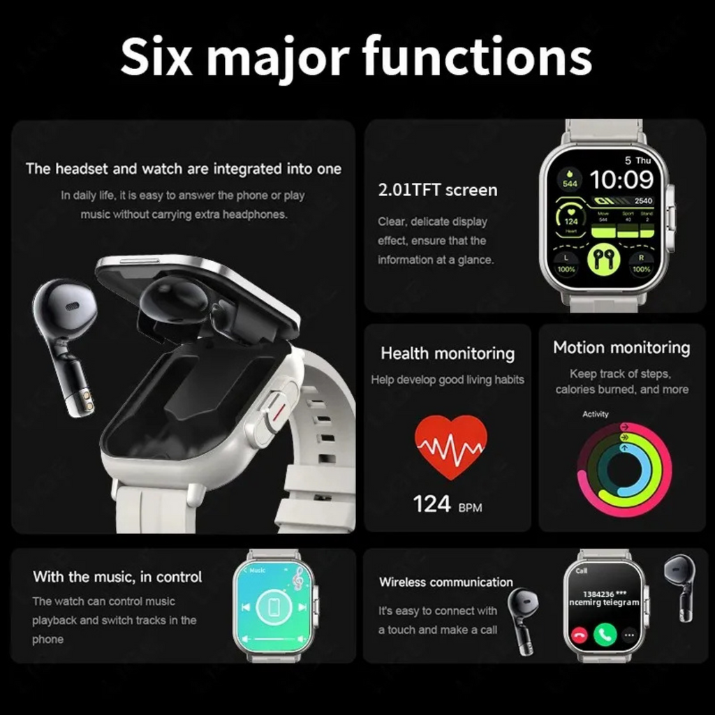 Smartwatch with Earbuds | Teckeleck UK