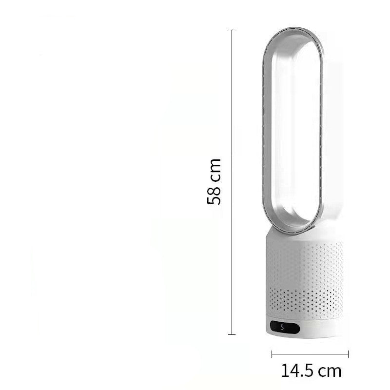 Ventilateur électrique domestique sans pales – 6 vitesses, télécommande, 40–50 dB, CC 220 V