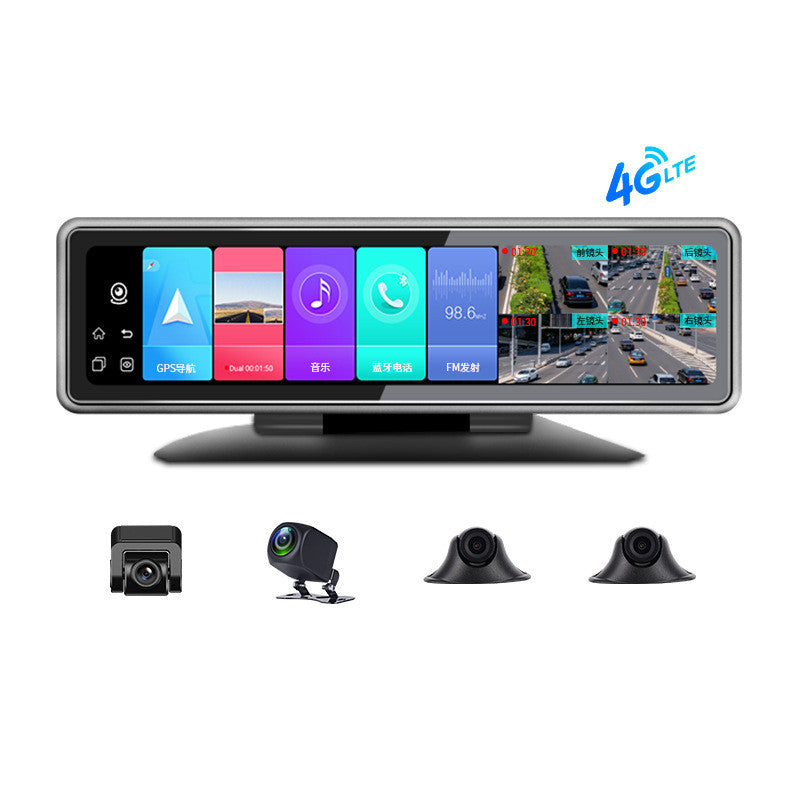 4G Panoramic Dash Cam — GPS Tracking, 12" IPS
