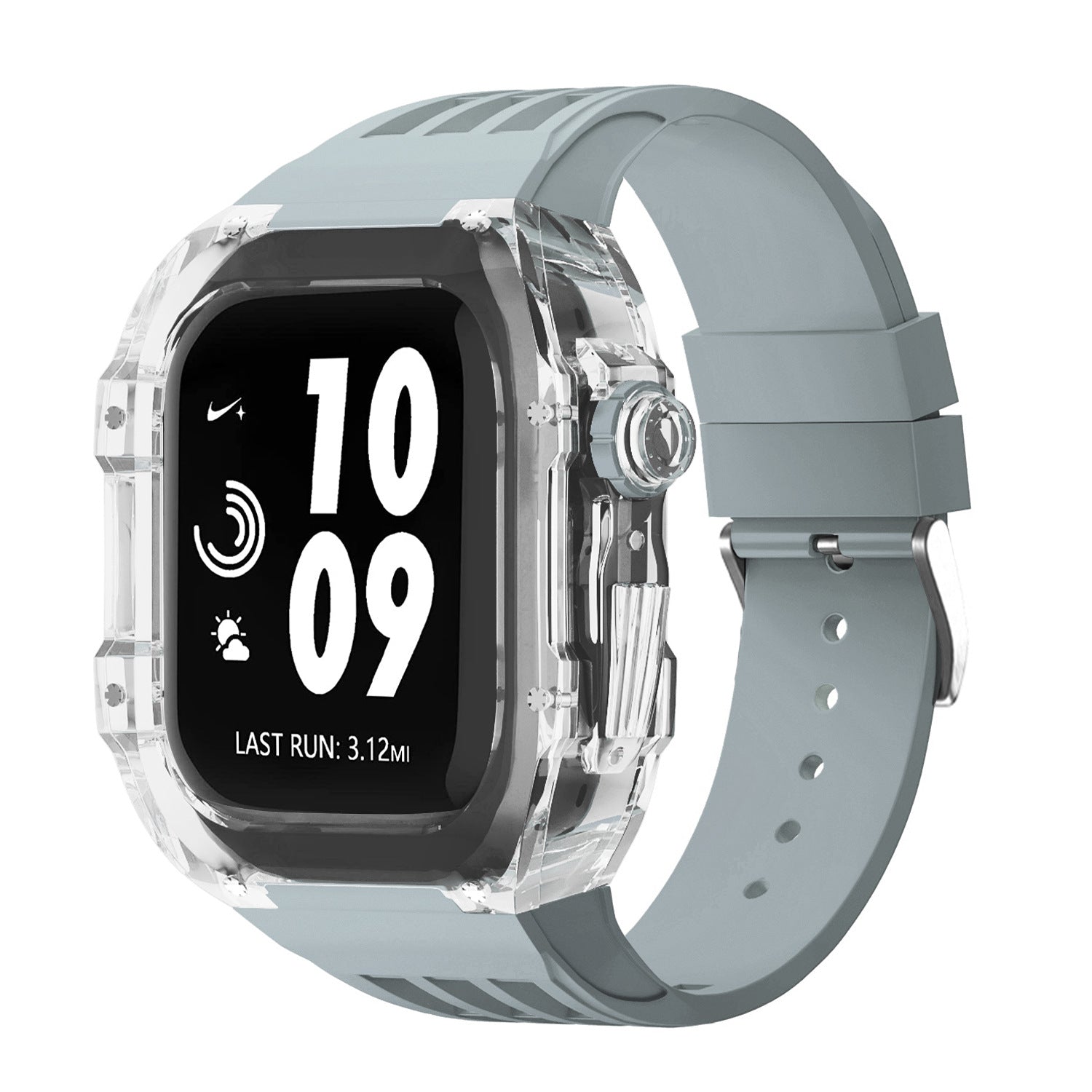 Crystal Watch Case — Fluorine Rubber Strap
