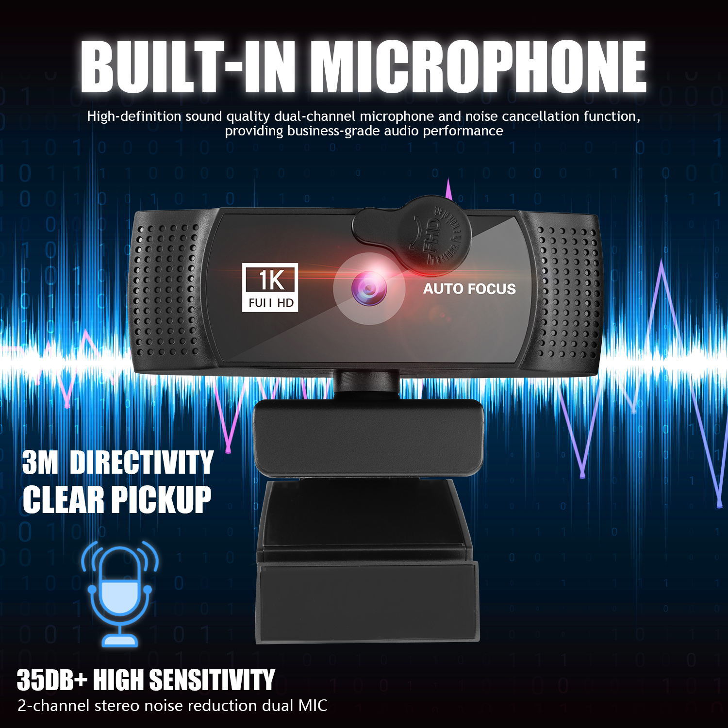 4K Webcam — USB 3.0, 60FPS, Microphone