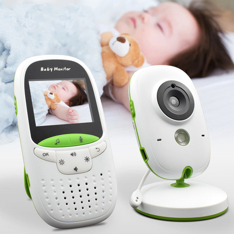 Babyphone vidéo sans fil – Écran LCD 2", Interphone bidirectionnel, Vision nocturne, Température