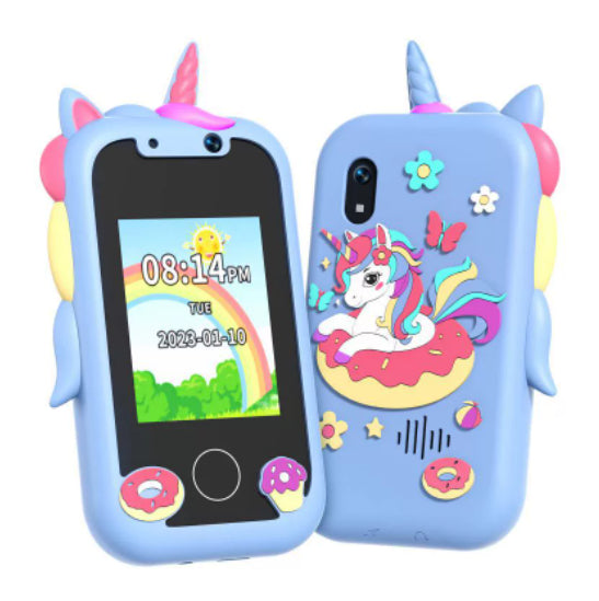 Mini Bär Kinderkamera & Spiele-Telefon – Touchscreen, Fotosticker, Video, 512 MB