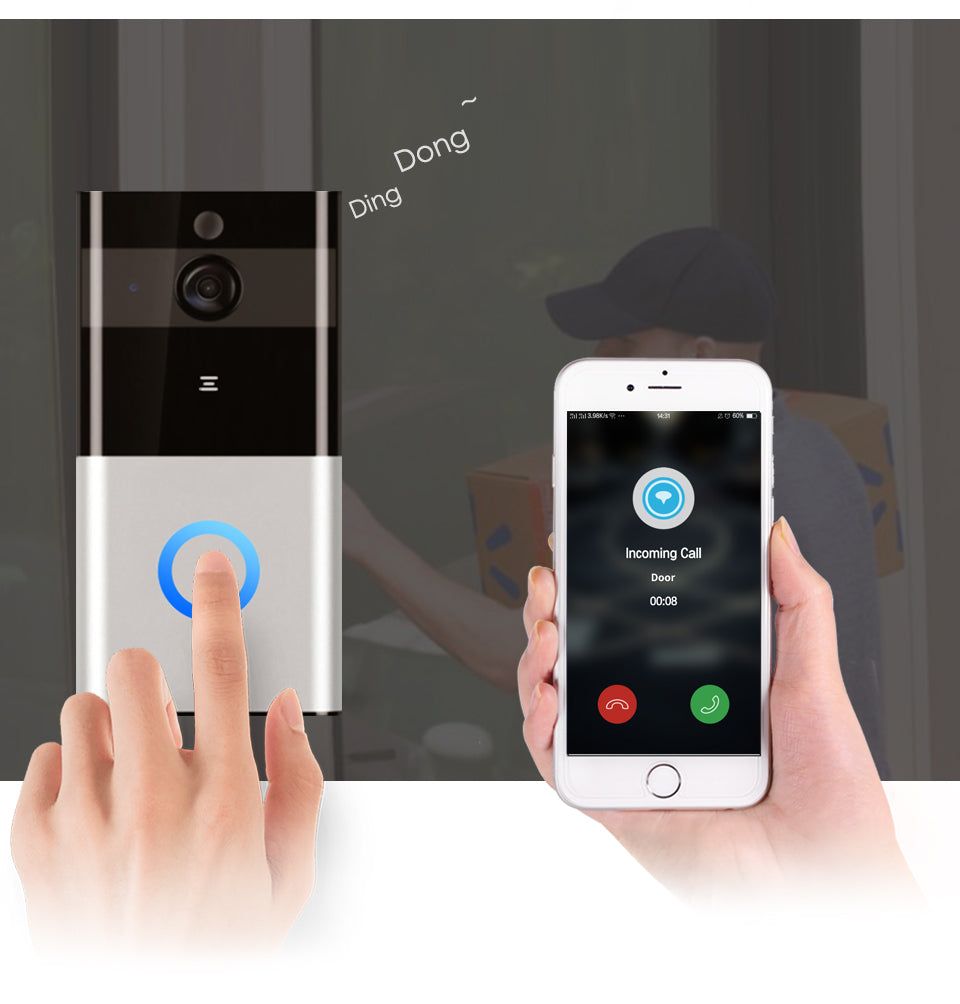 Marlboze Video Doorbell — 720P, PIR Motion Detection