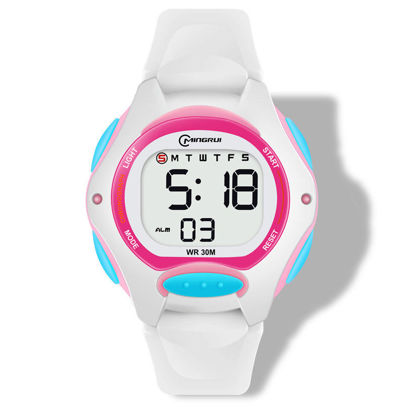 Montre Électronique Fille Sport Étanche Lumineuse Alarme Examen