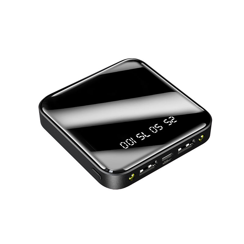 Mini Powerbank 20000mAh – Tragbares Spiegel-Digitaldisplay, Multi-USB-Ausgang