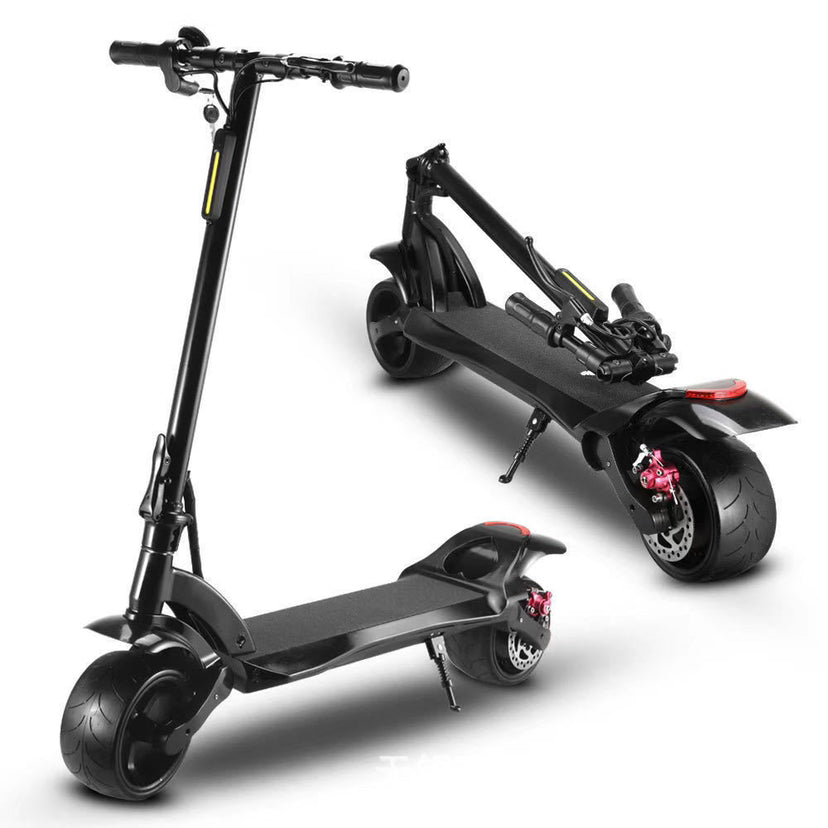 Folding Scooter — Wide Tires, Dual Drive