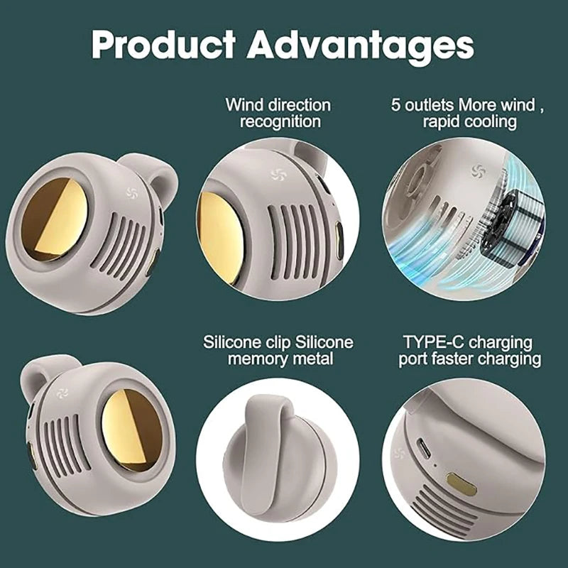 Mini Bladeless Clip-On Portable Fan | Teckeleck UK
