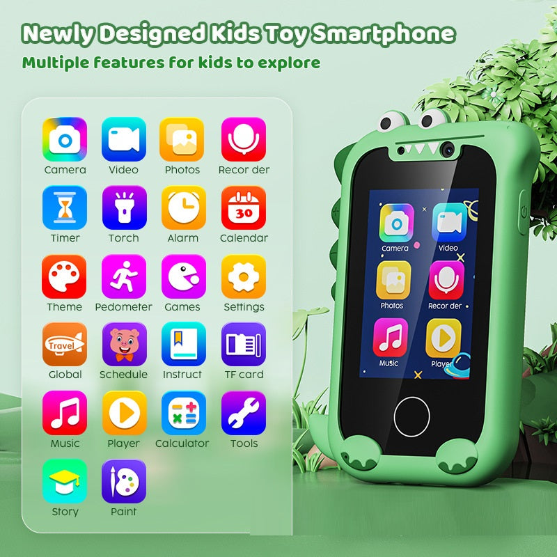 Mini Bär Kinderkamera & Spiele-Telefon – Touchscreen, Fotosticker, Video, 512 MB