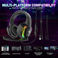 RGB Gaming-Headset mit Geräuschunterdrückendem Mikrofon – PS4, Xbox, PC, Switch