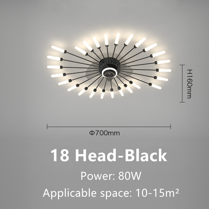 Nordic Ceiling Fan — LED Light, Remote Control