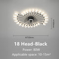 Nordic Ceiling Fan — LED Light, Remote Control