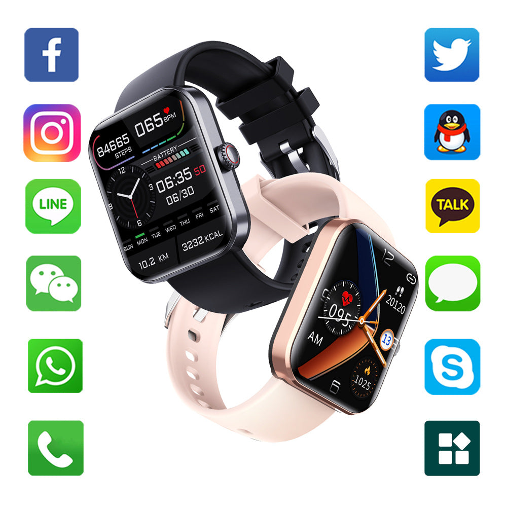 F57L Smartwatch mit Echtzeit-Blutzucker-, Herzfrequenz- und HRV-kalibrierter Überwachung für Damen und Herren