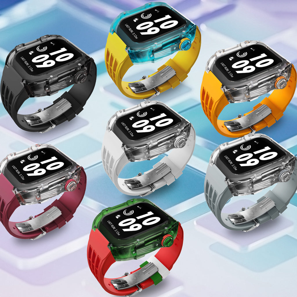 Crystal Watch Case — Fluorine Rubber Strap