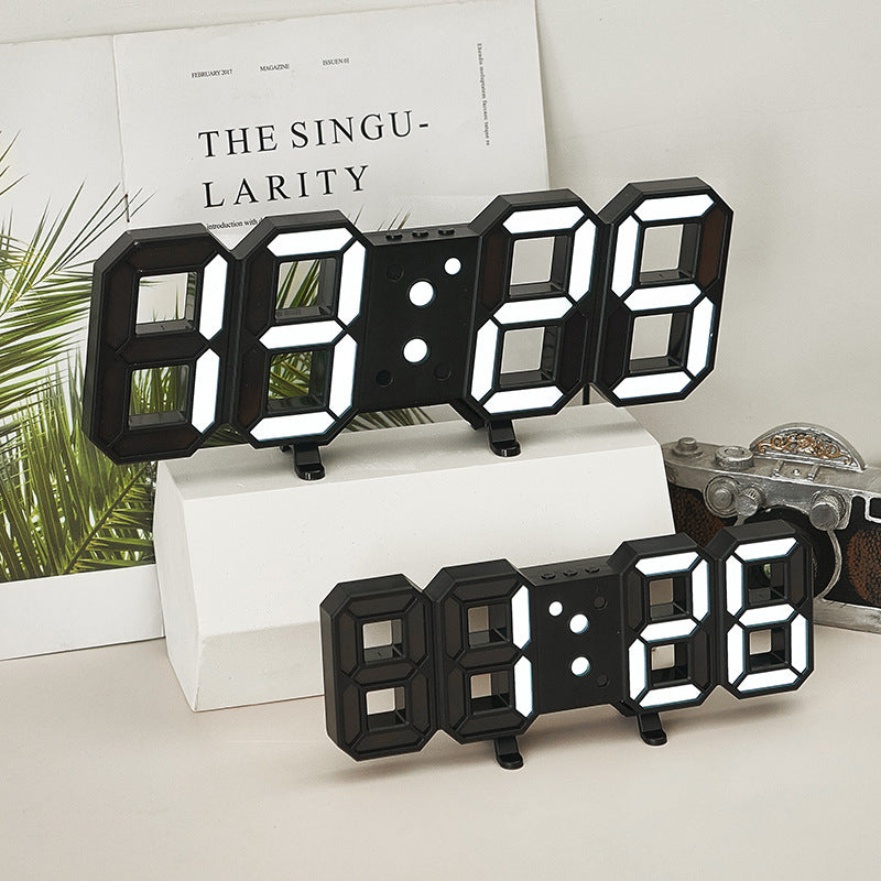 3D-LED-Wanduhr – Fernbedienung, Wandmontage oder freistehend, 6" & 12"